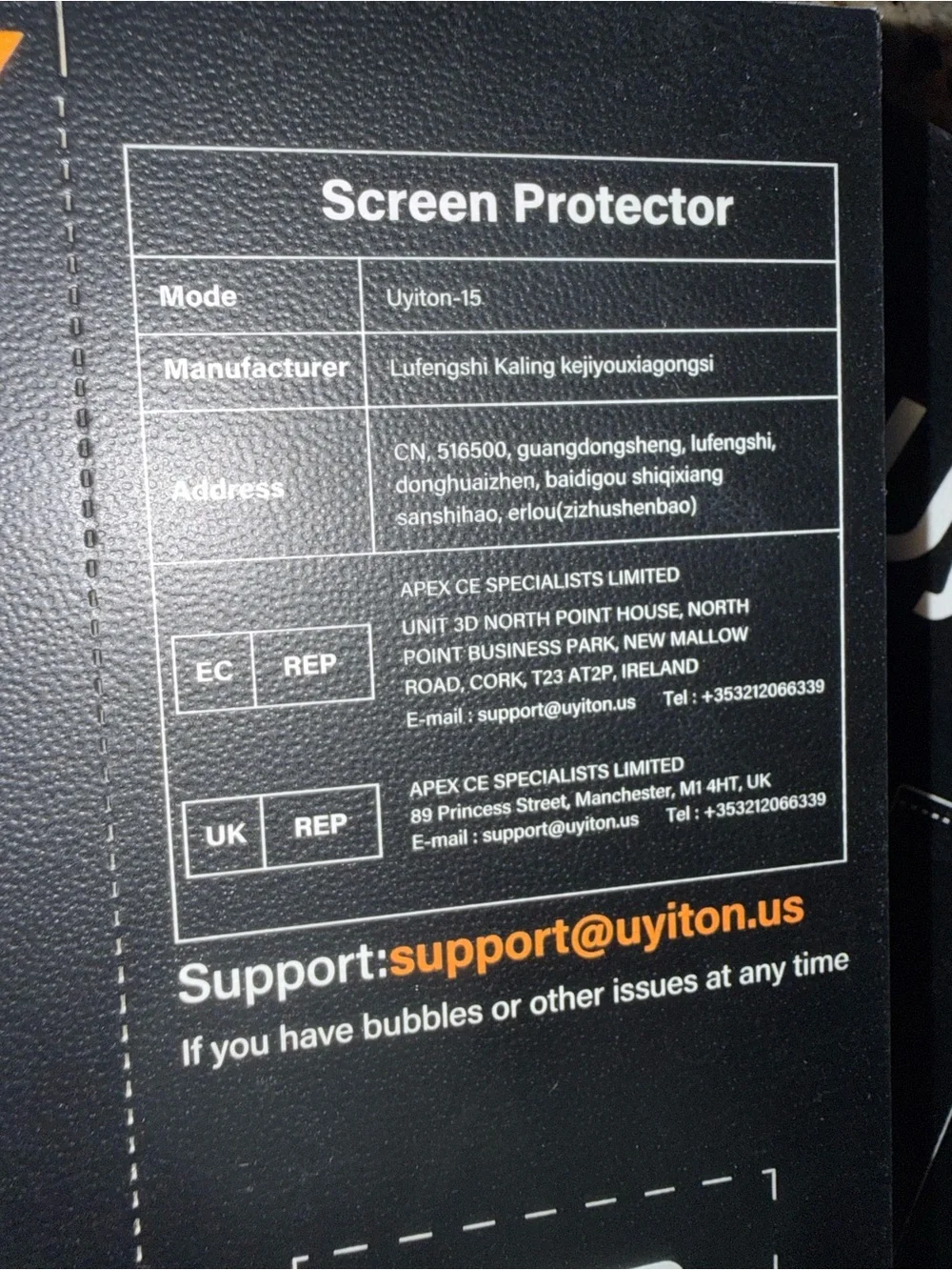 Uyiton Screen Protector for iPhone 15 Pro Max
